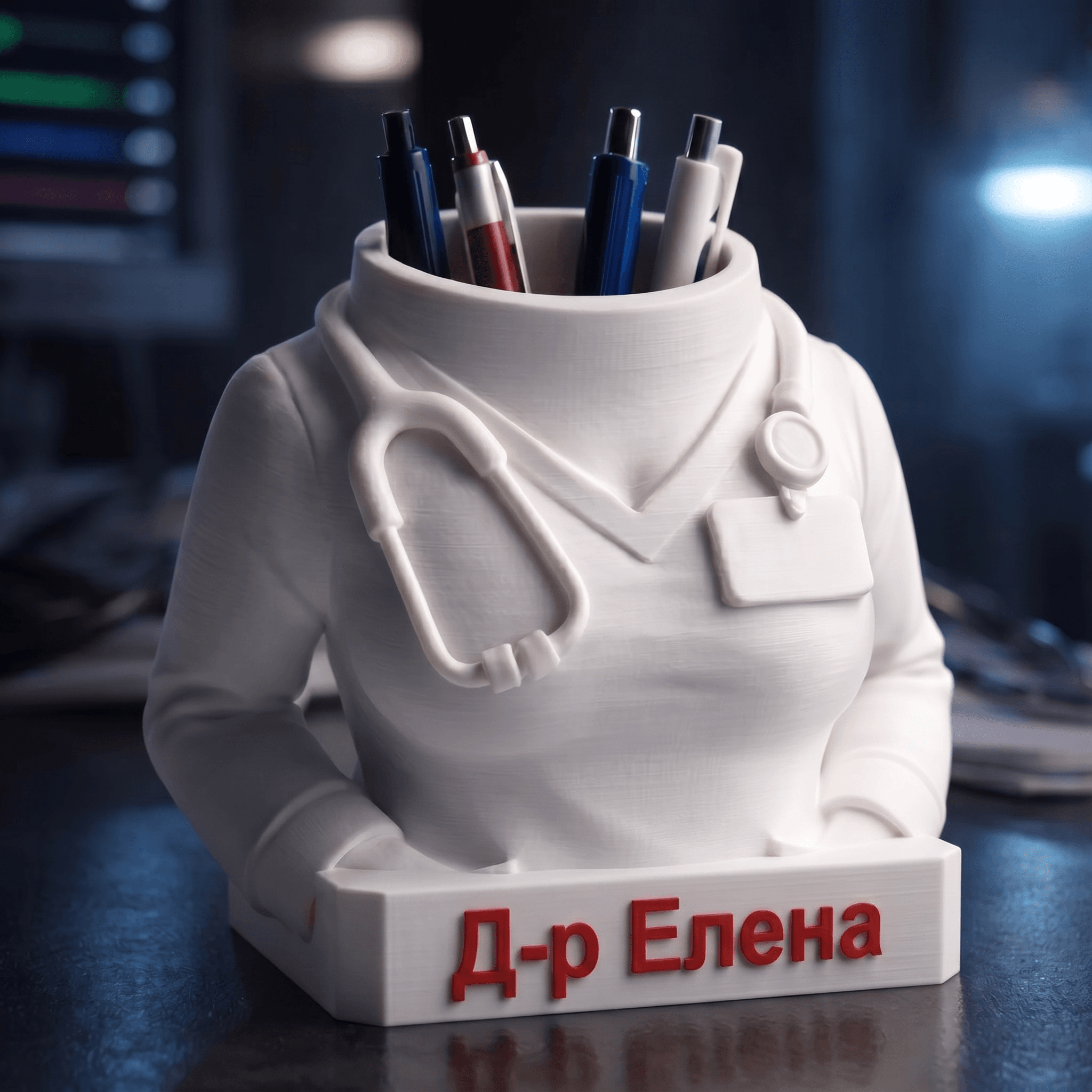 Држач за пенкала — Доктор — персонализиран подарок од InnoGift.mk